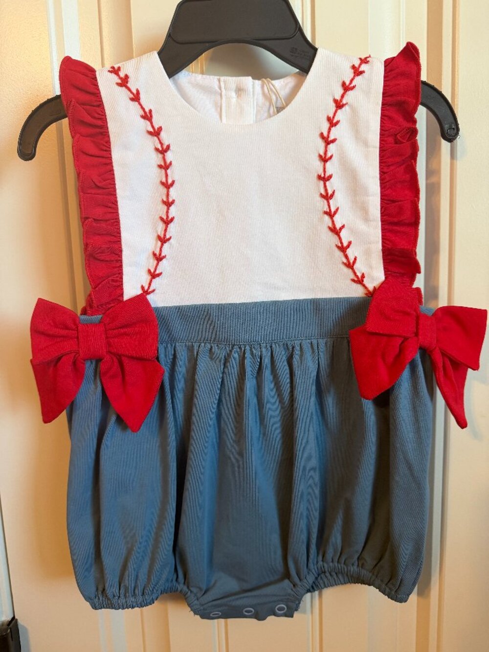 Seaux Smocked Girls Baseball Bubble